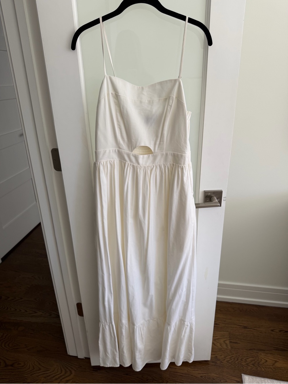 Vici Cream Smocked Spaghetti Strap Dress